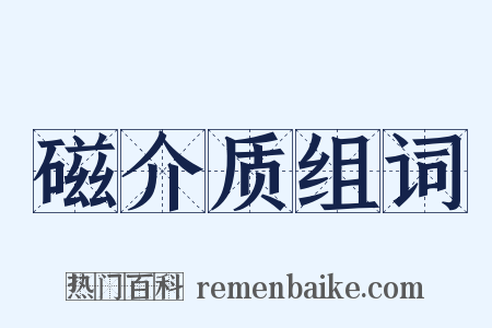 磁介质组词是什么意思的图片